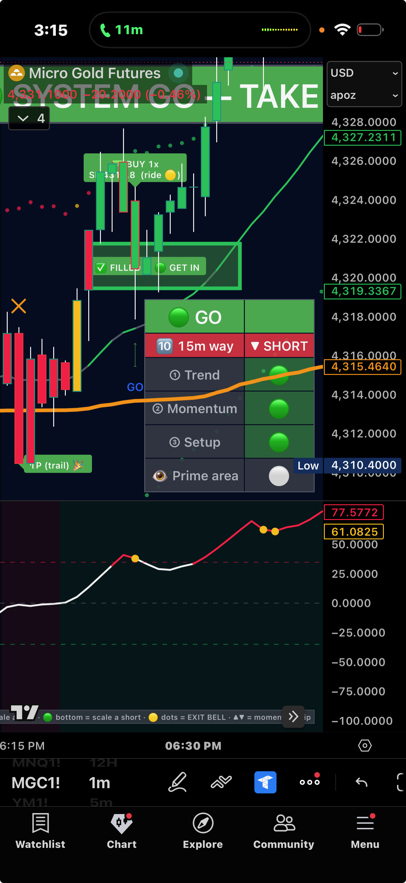 SYSTEM GO — the banner in the middle of the screen with three green lights